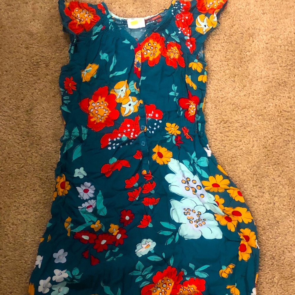 Blue floral dress